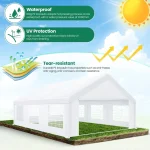 Carport canopy with waterproof and UV protection features displayed outdoors